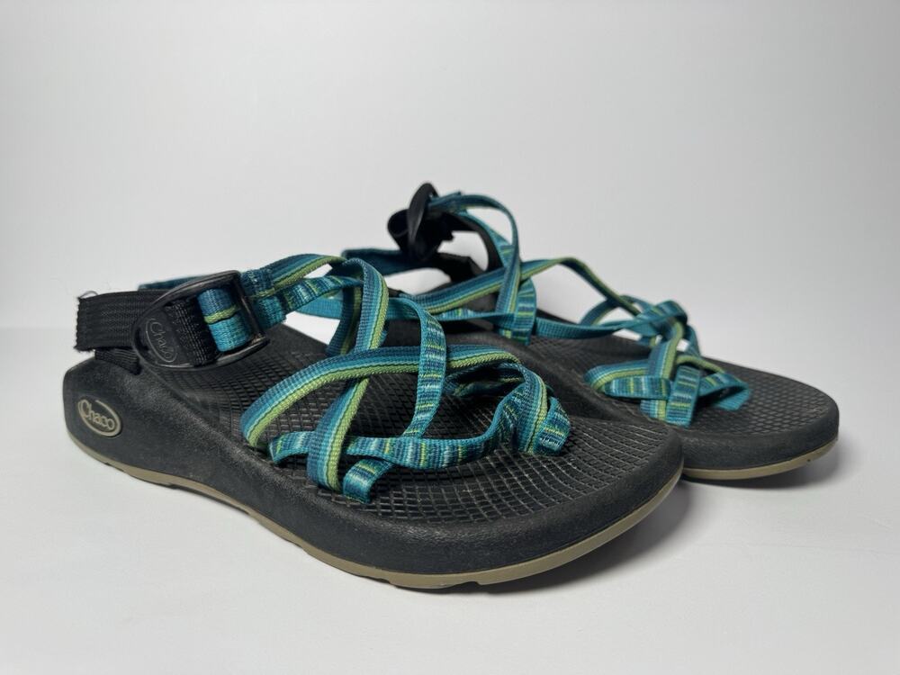 Chaco Z/1 Classic Sport Sandals Women’s Size 6 Blue Green Vibram